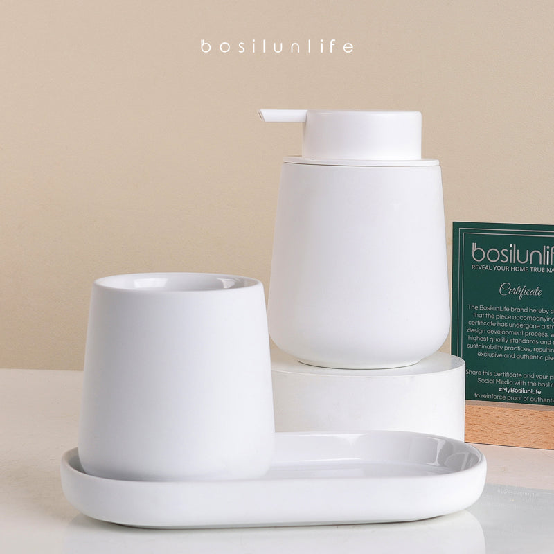 Rubber Paint Liquid Bathroom Accessories Set Sustainable Ceramic