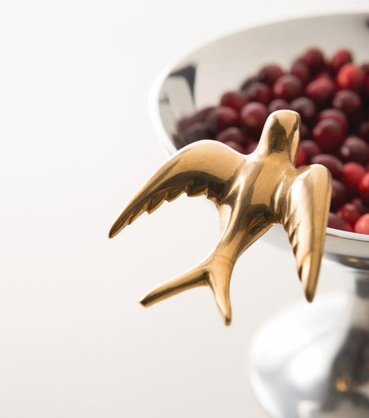 Dove Cocktail Napkin Holder Silver/Gold - Final Sale