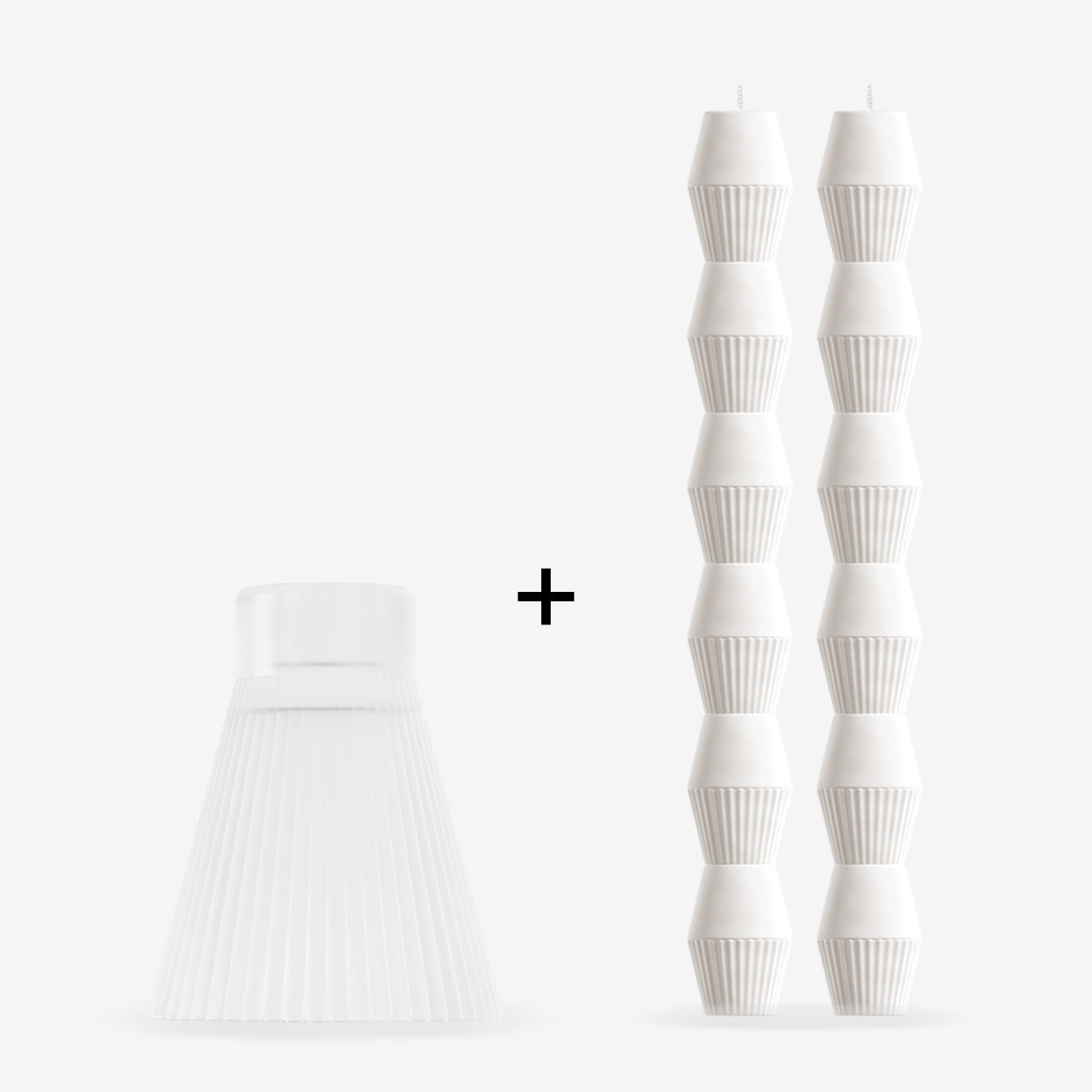 ZAI Frosted Geometric Pillar Candle