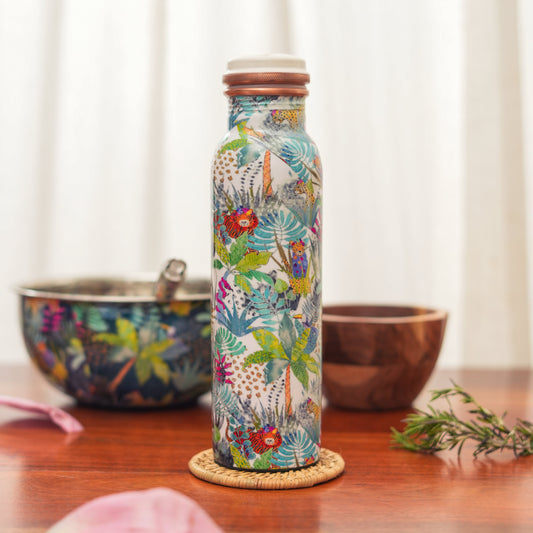 Rainforest Bloom Copper Water Bottle