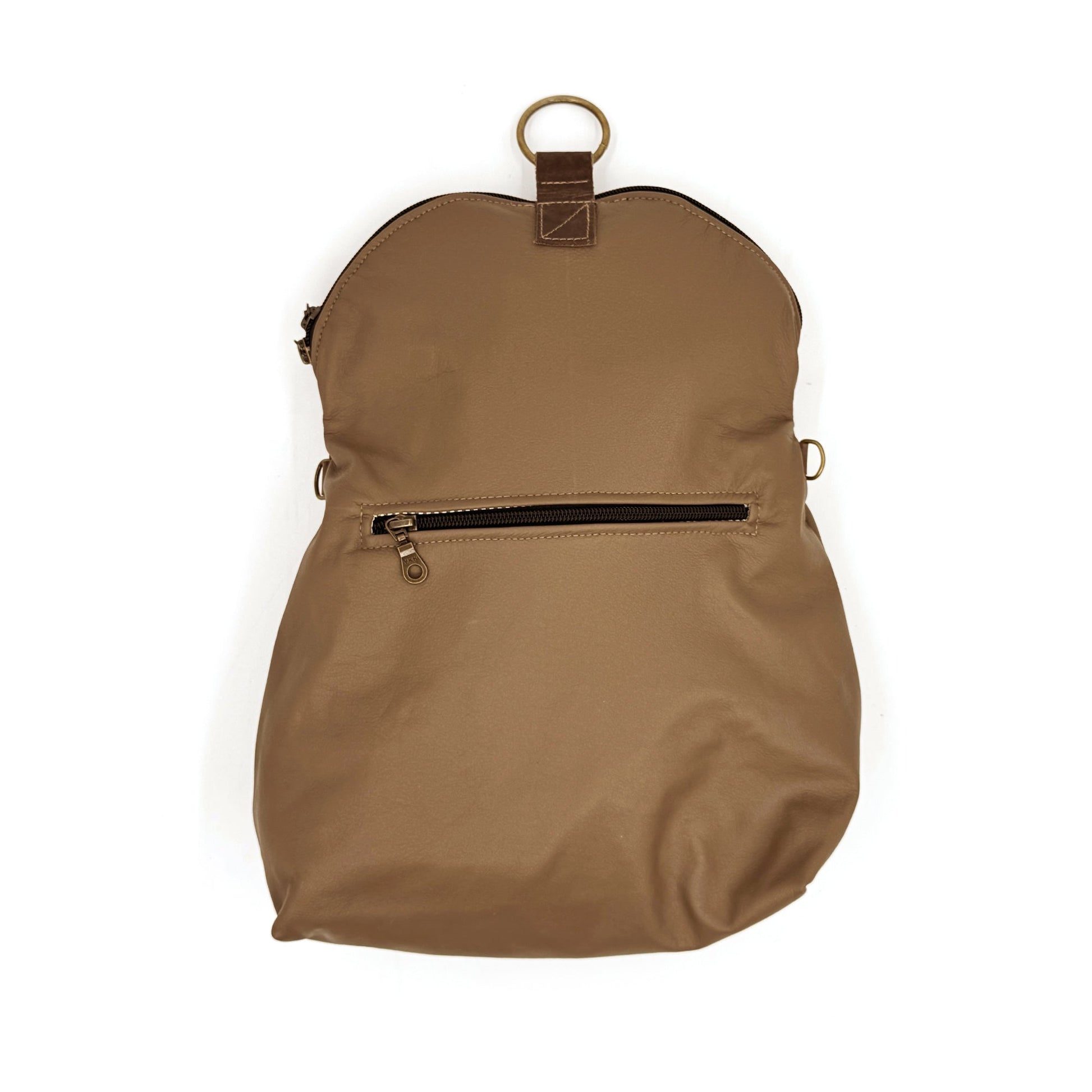 Relaxed Crossbody Backpack in Wheat