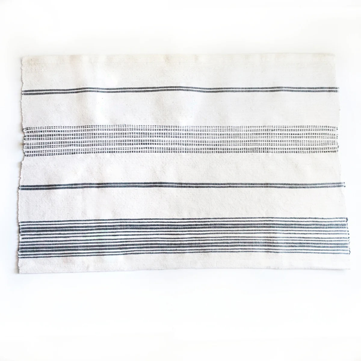 Aden Cotton Bath Mat - Natural with Gray