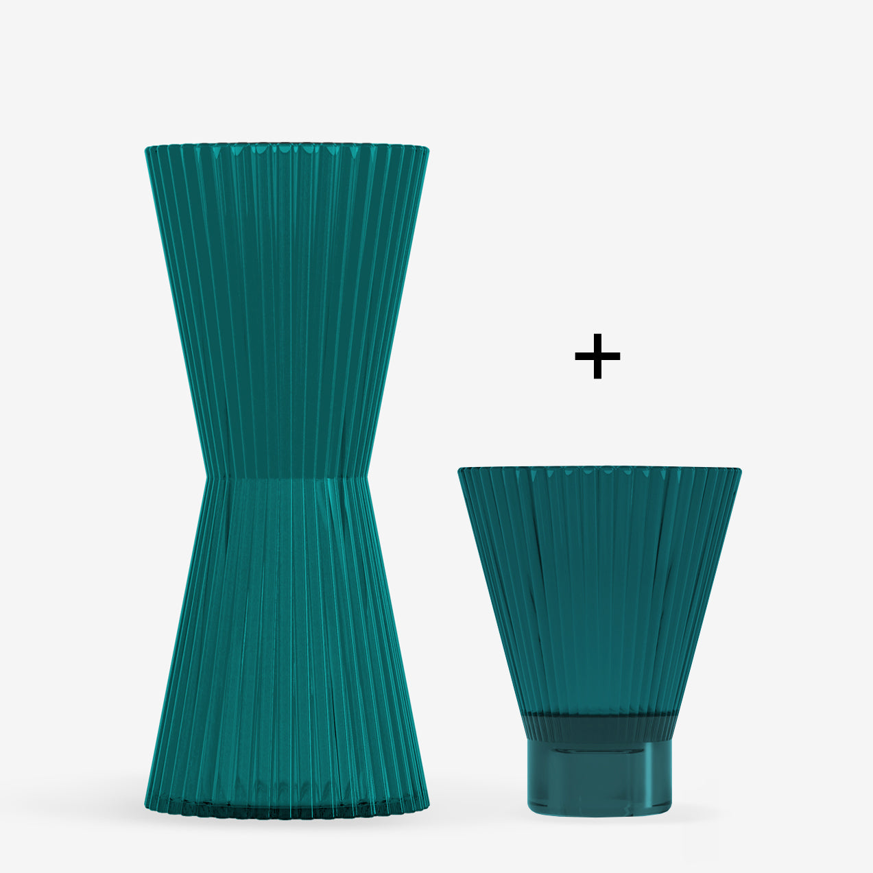 Decanter Drinkware Set - Teal