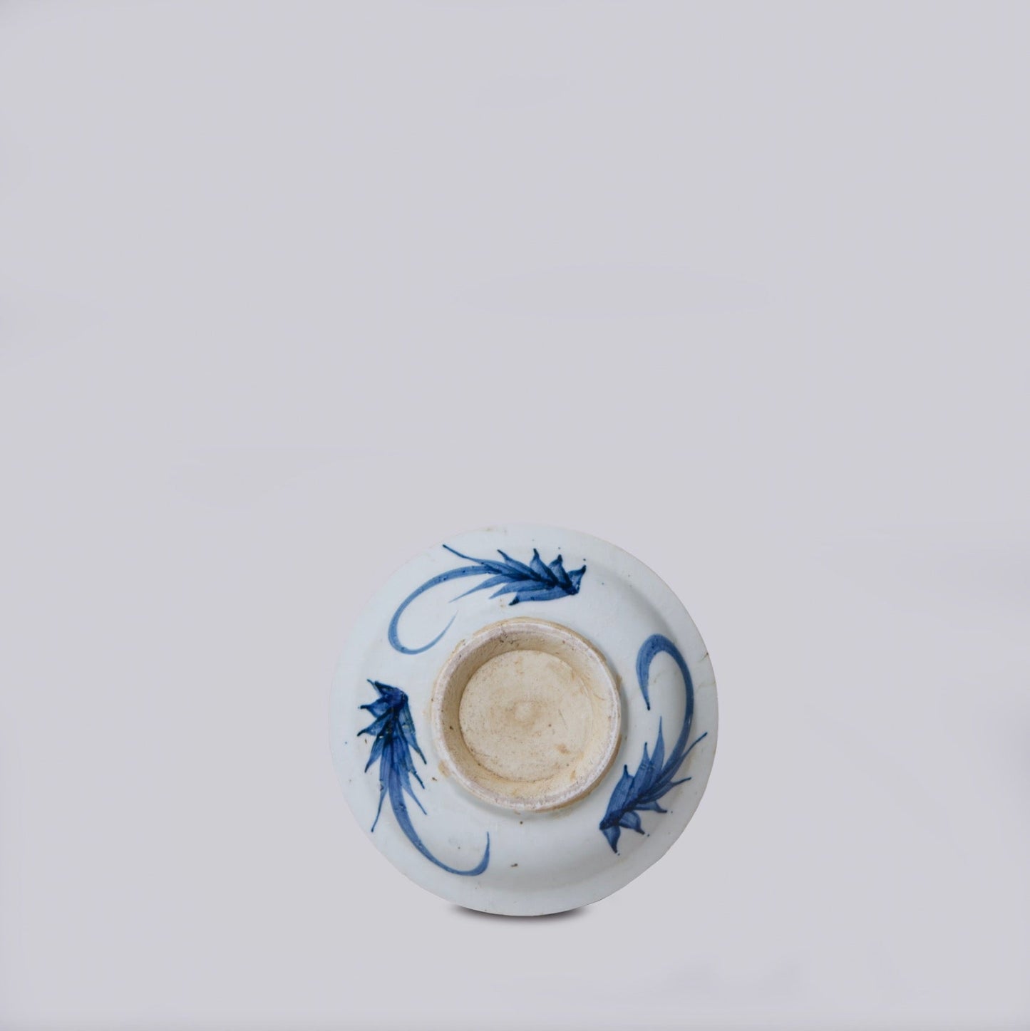 Small Blue and White Porcelain Auspicious Couplet Dish