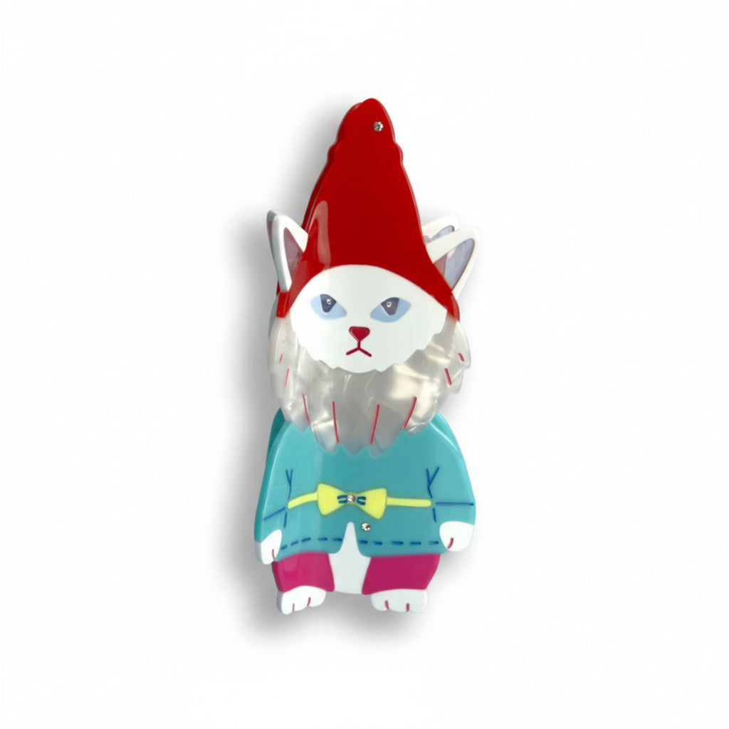 Cat Garden Gnome Hair Claw