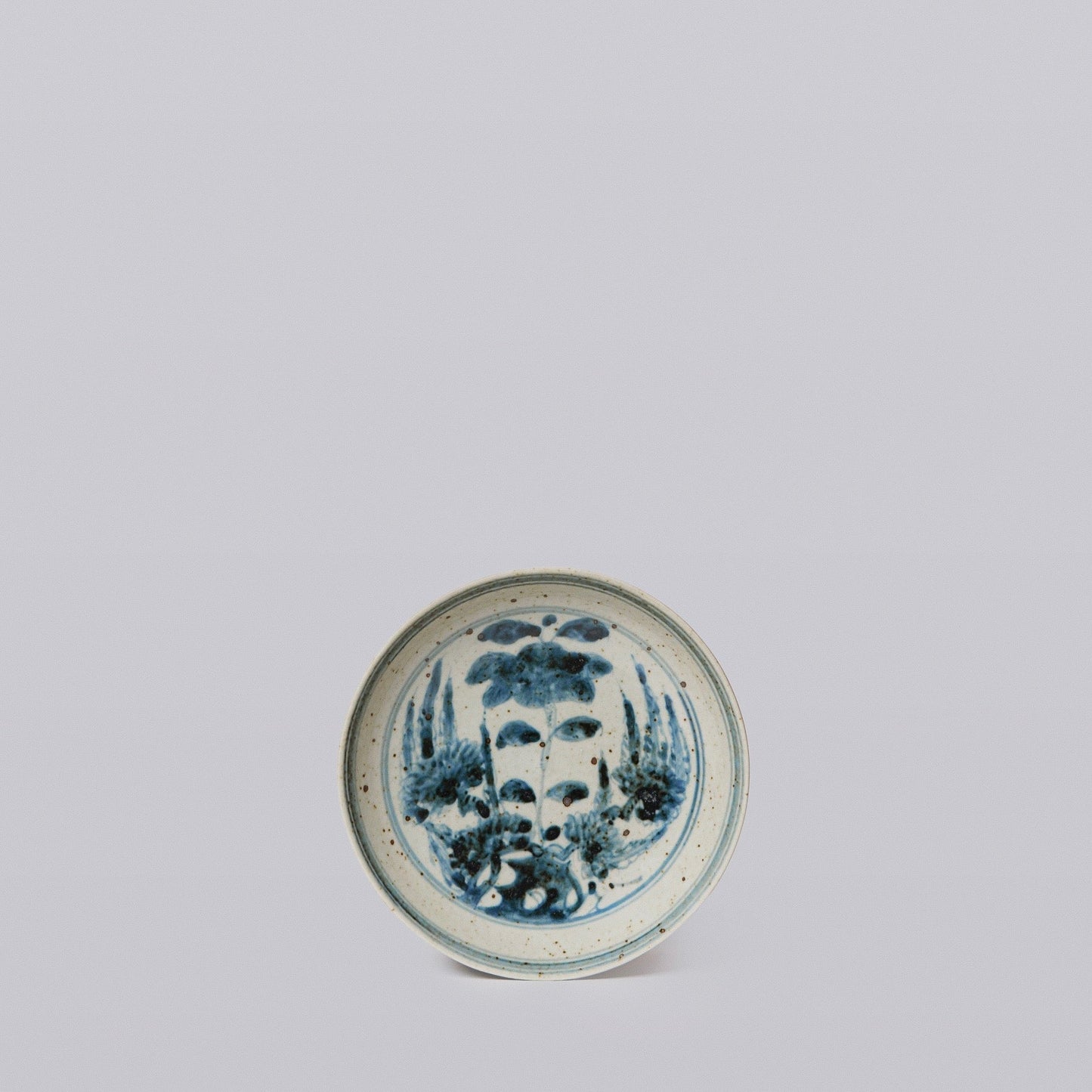 Small Blue and White Porcelain Floral Bouquet Dish