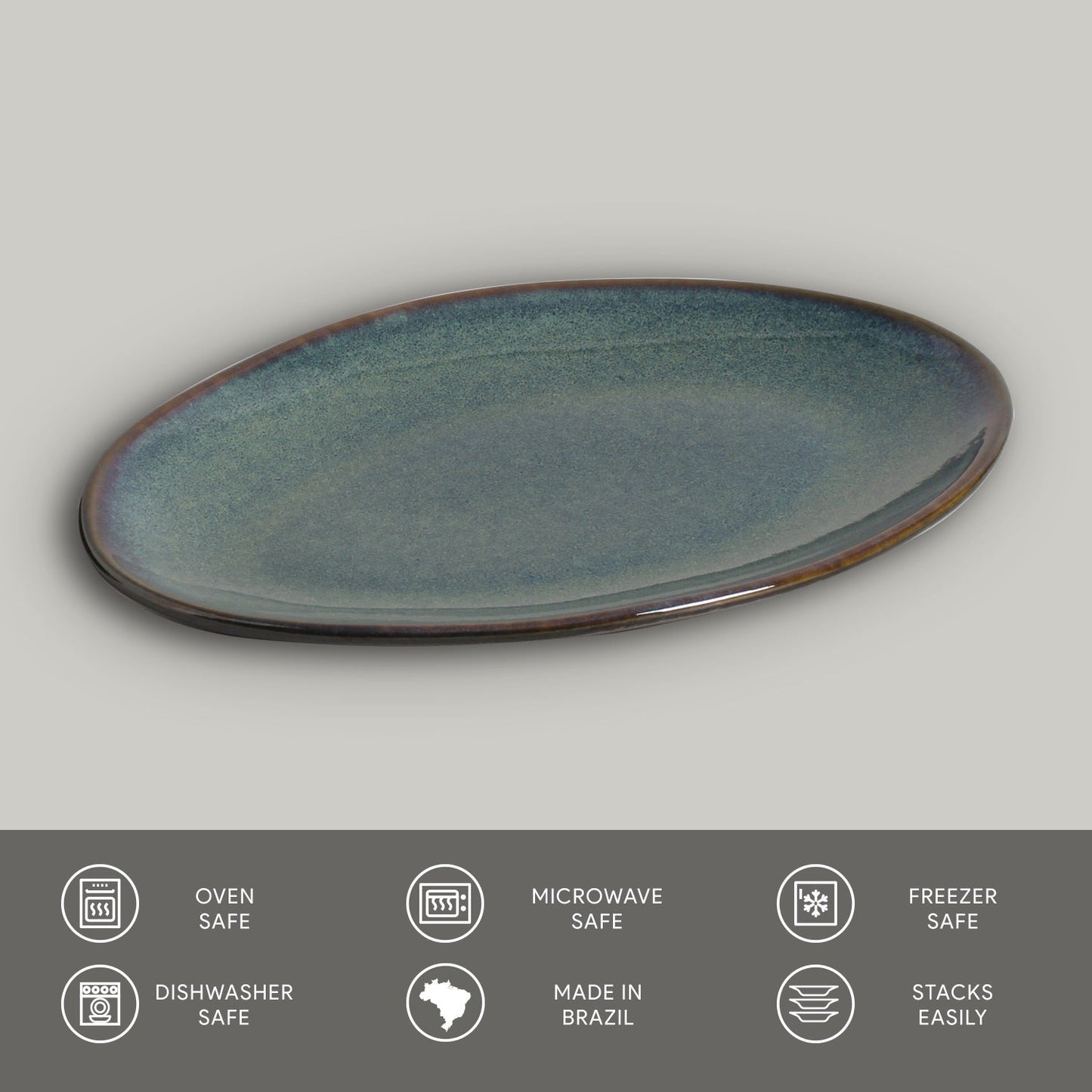 Oval Dessert Plate Set of 4