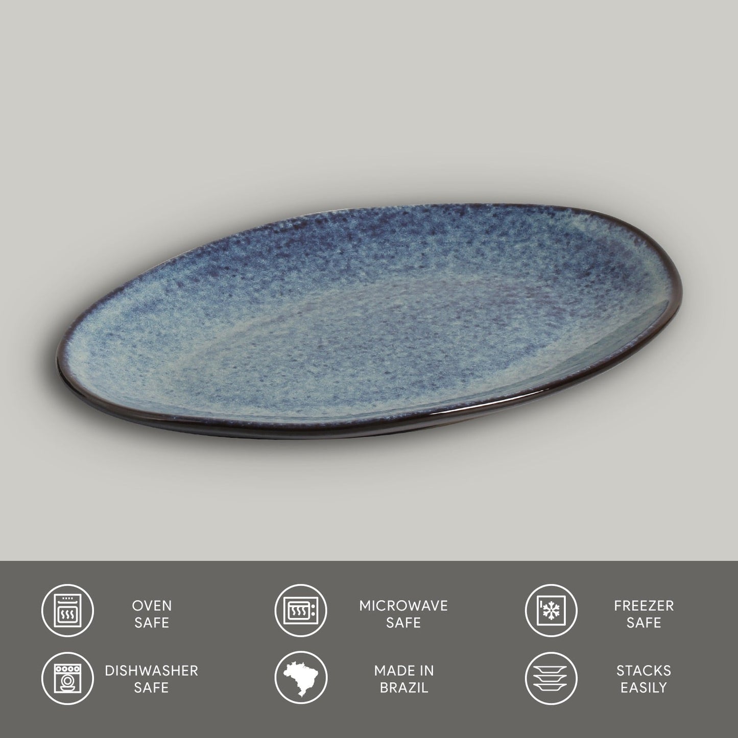 Oval Dessert Plate Set of 4