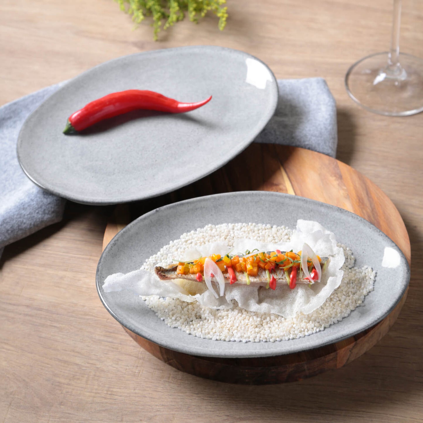Oval Dessert Plate Set of 4