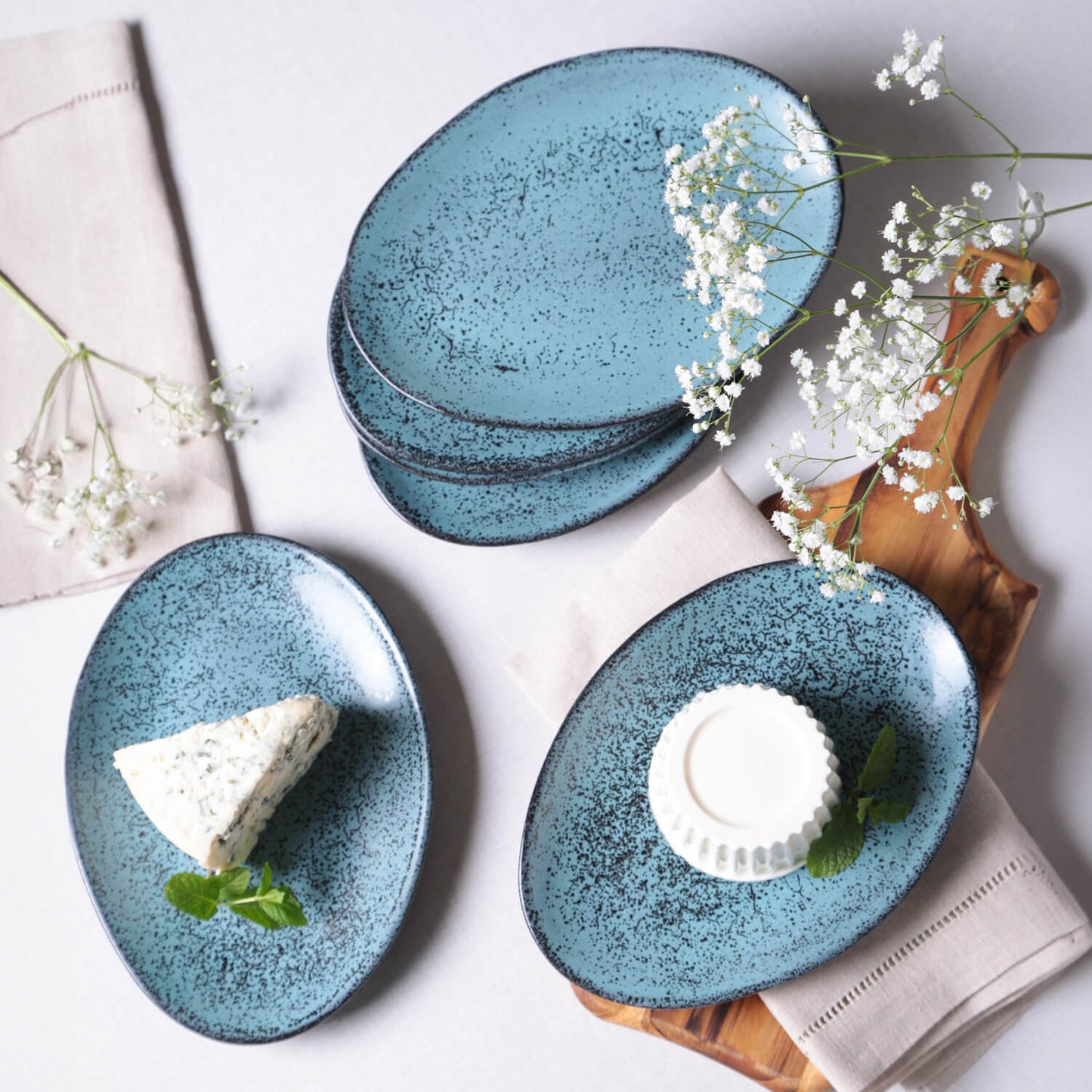 Oval Dessert Plate Set of 4