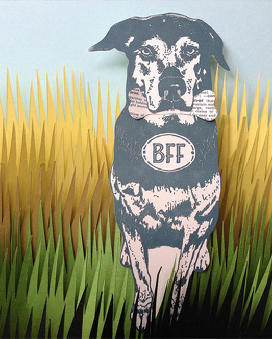 BFF DOG Card by Blackbird Letterpress