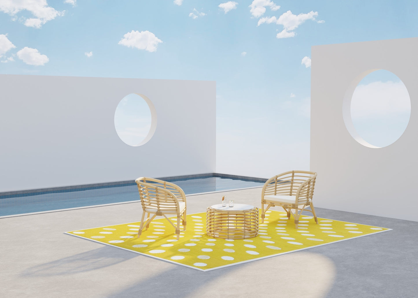 Crazy Dots Yellow & White