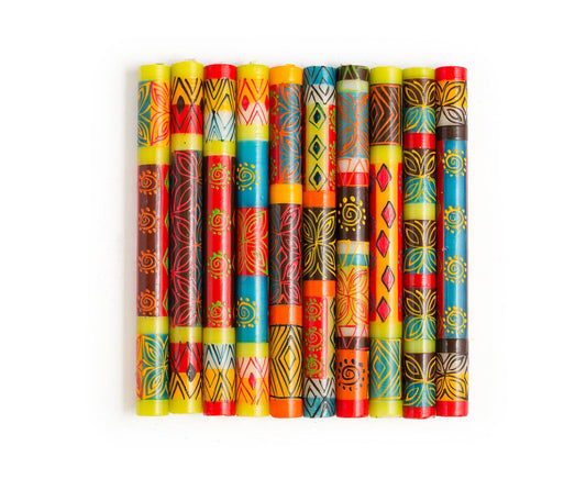 Desert Rose Painted Candles