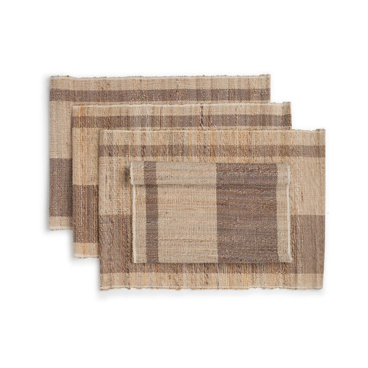 BISCOTTI Placemats. Set of 4. Banana Stem Fiber – Handwoven – Fair Trade – Artisan Made