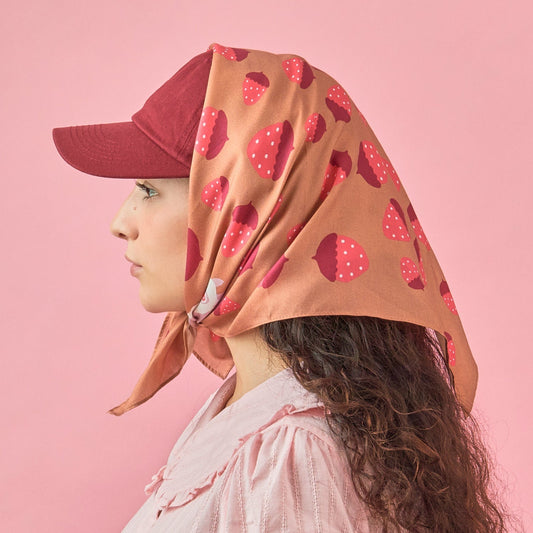 Albino Squirrel Cotton Silk Bandana