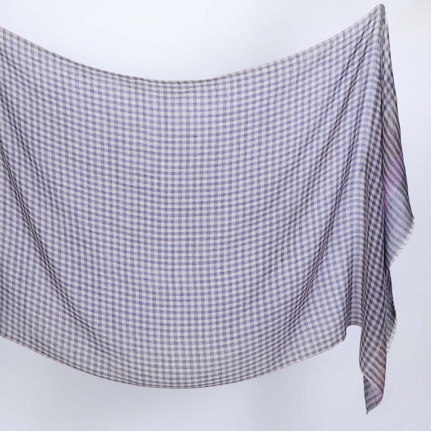 Classic Mini Plaid Scarf - Dark Blue
