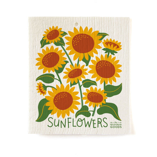 Sunflower Towel + Sponge Cloth Gift Set