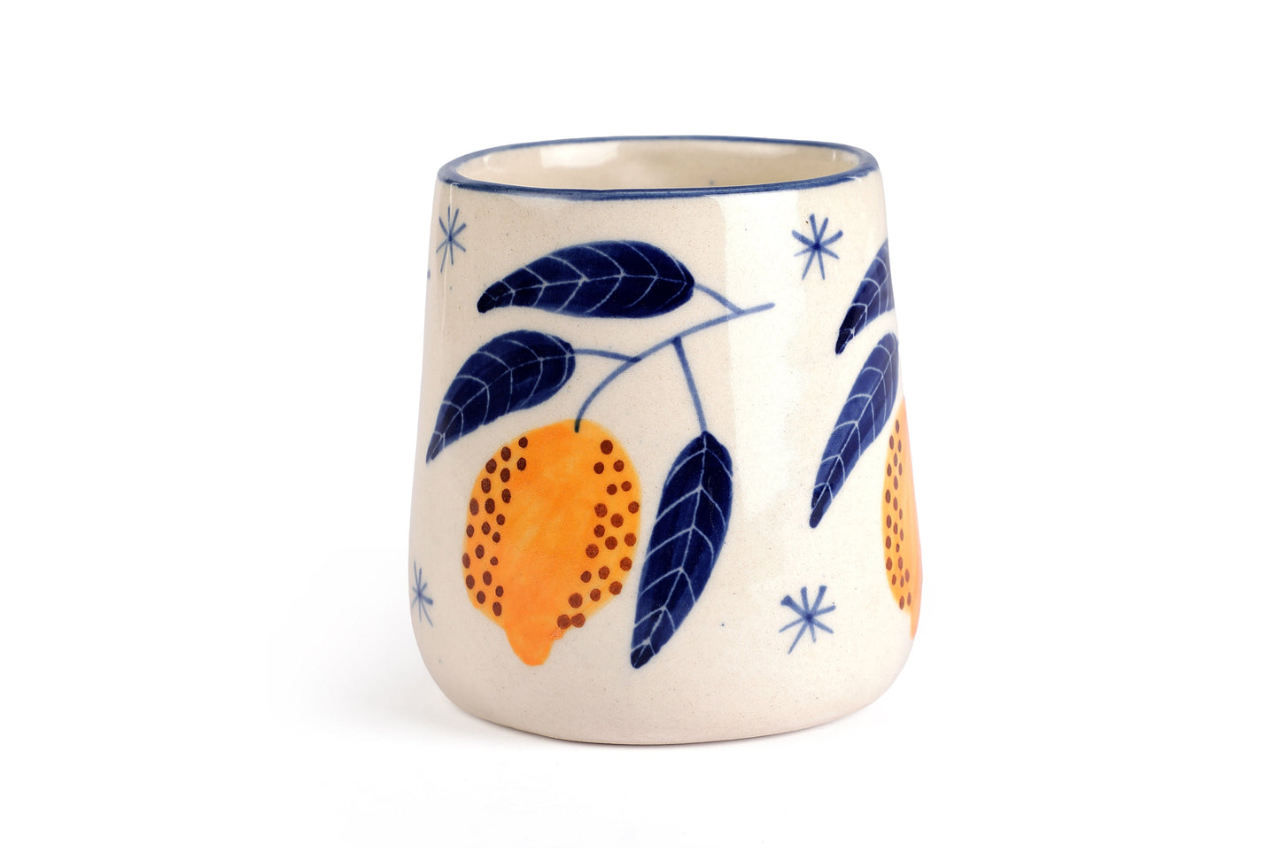 Lemon Coffee Mug- Yellow , 3.5 X 3 Inches ( Set of 4 )