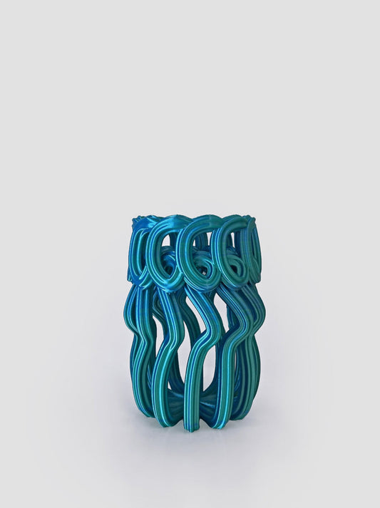 Frosting Vase Blue