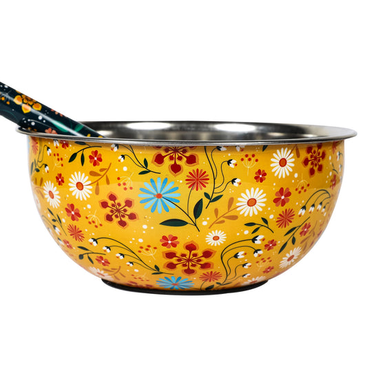 Sunburst Bloom Bowl & Whisk Set