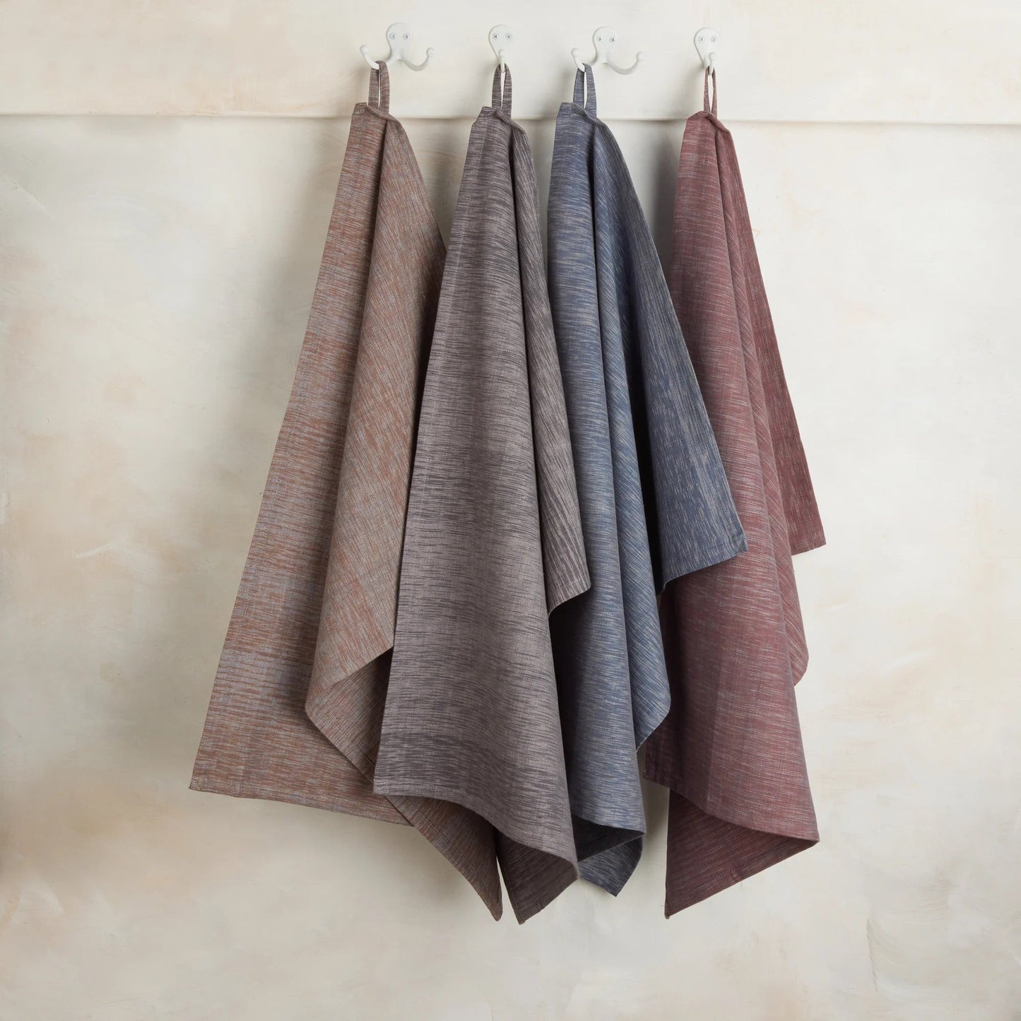 TIMELESS – Set of 2. Organic Ikat Handwoven Kitchen Towels – Cotton – Fair Trade – Artisan Made