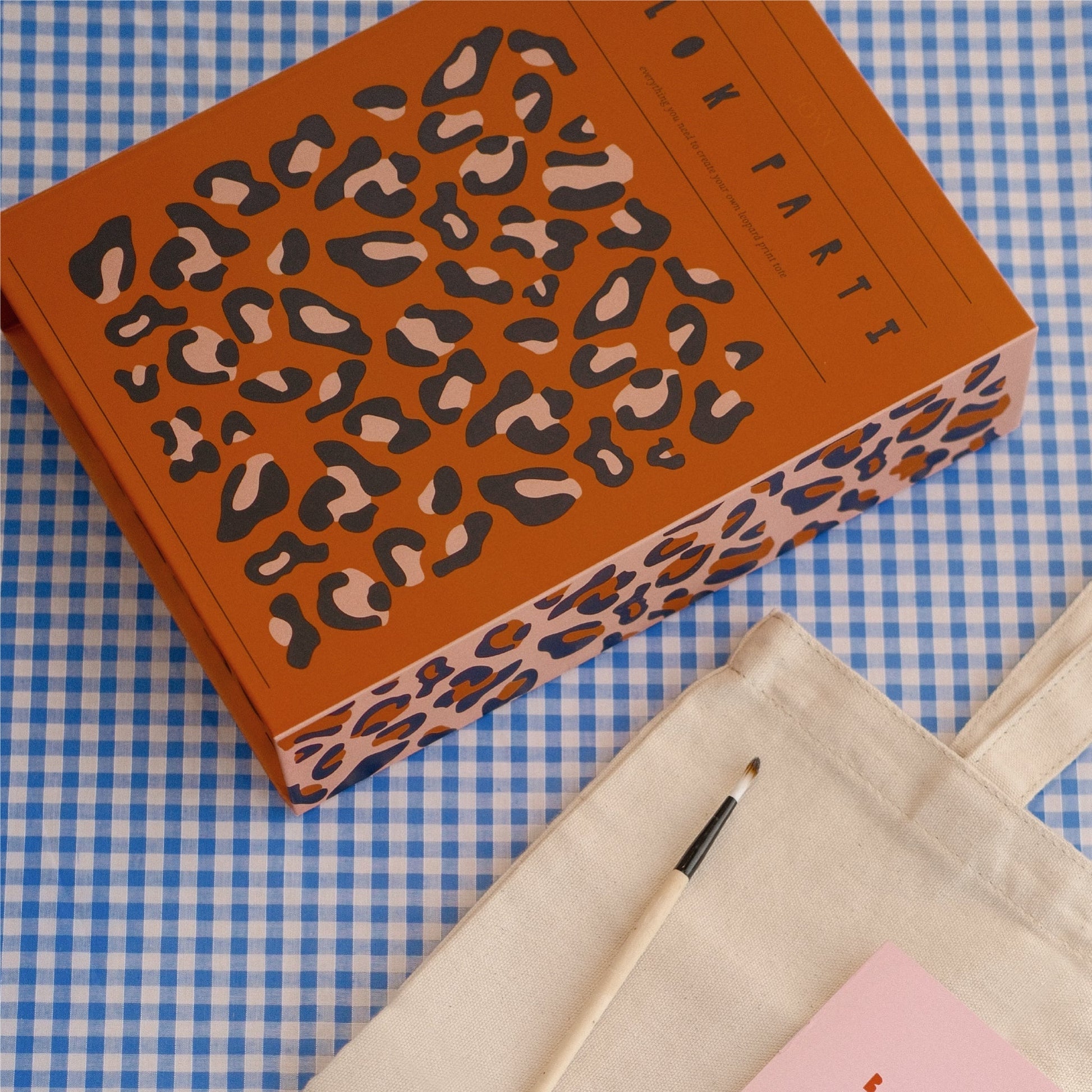 Block Printing Kit - Leopard Print Tote Bag