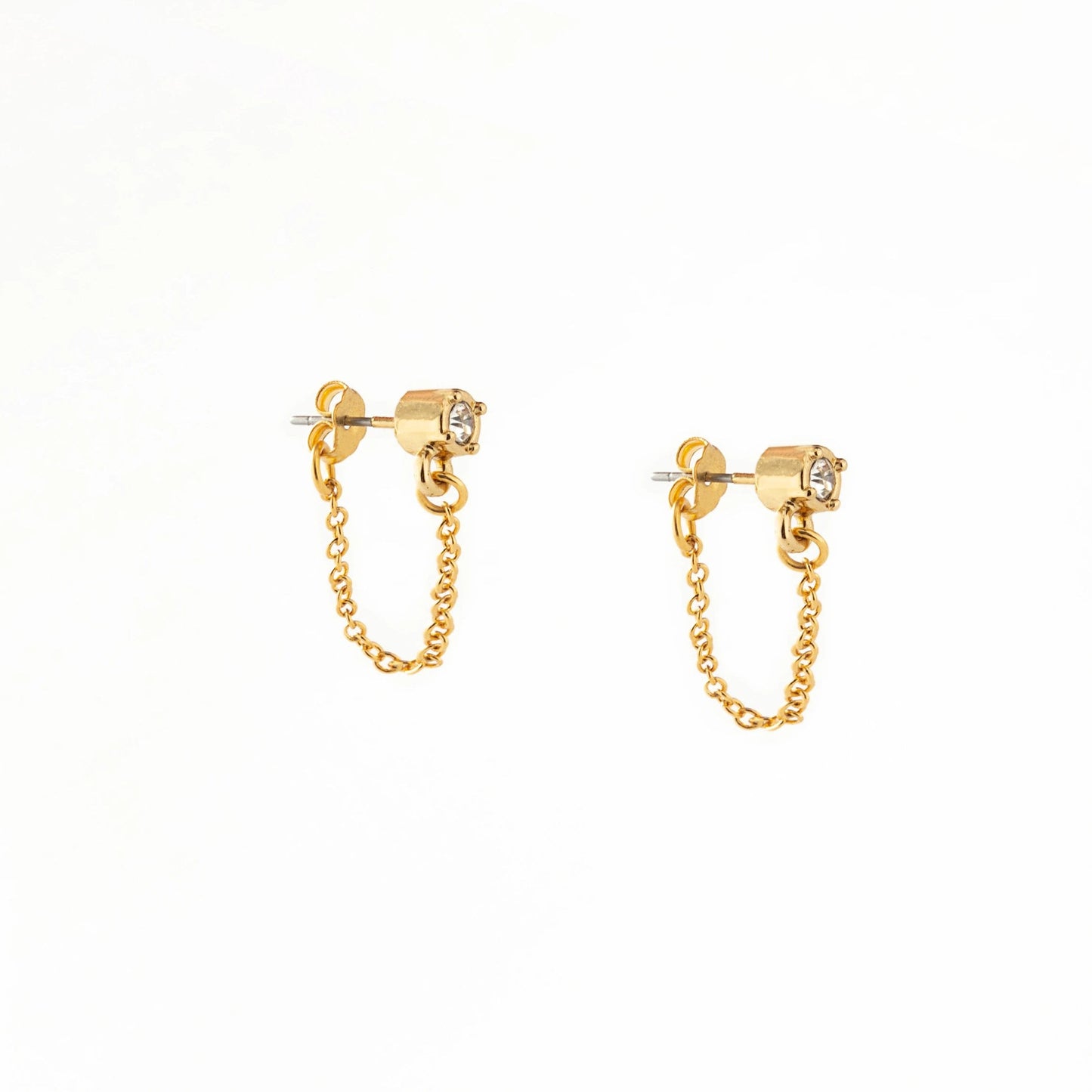 Chain Loop Gem Earrings