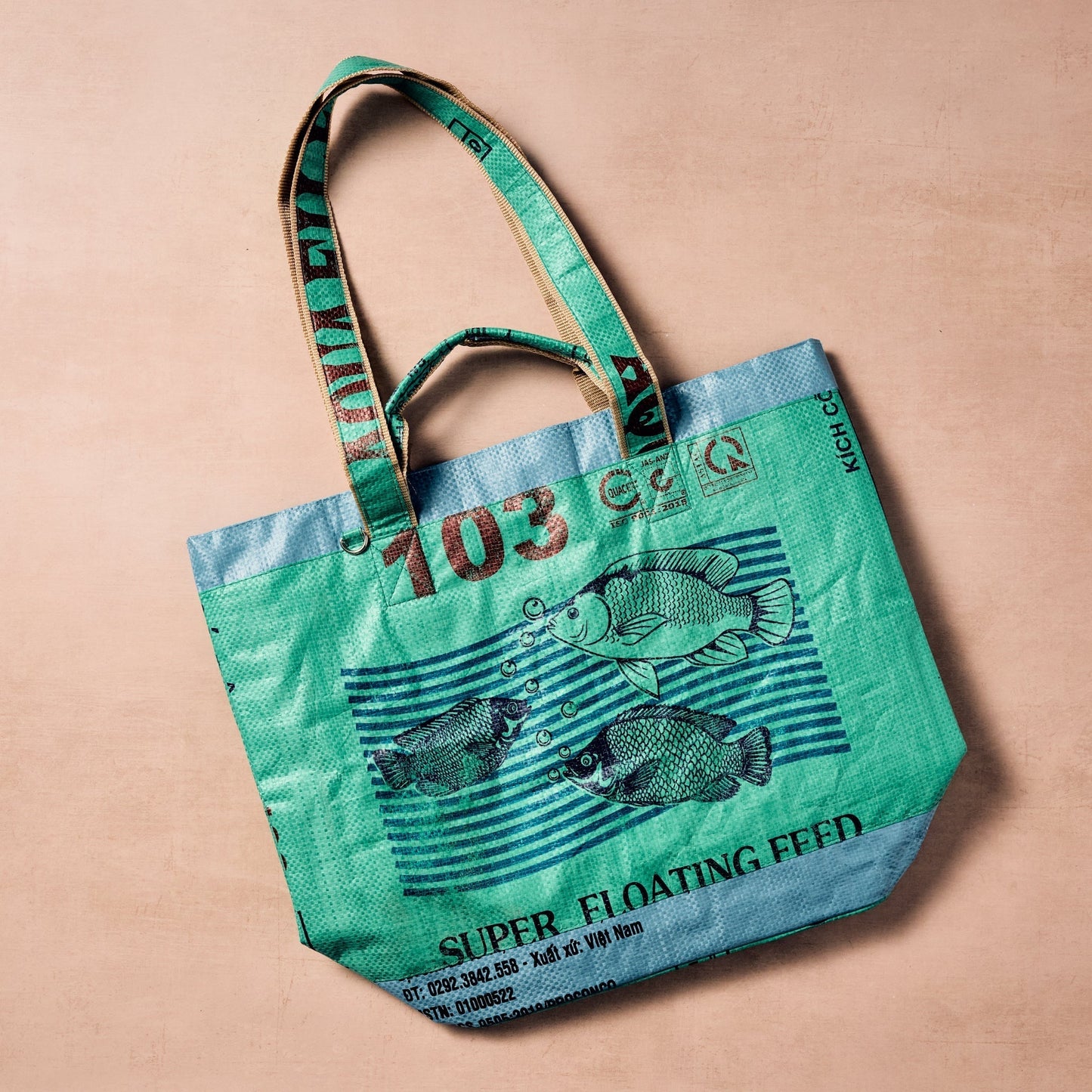 Trei Recycled Feed Bag Lined Tote
