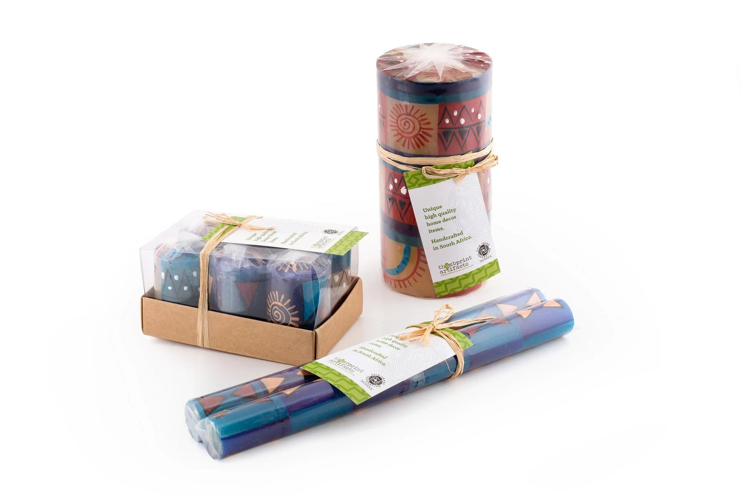African Sky Painted Candles