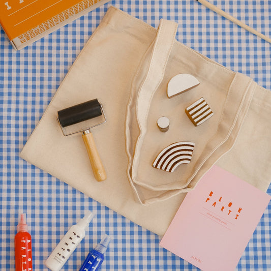 Block Printing Kit - Abstract Print Tote Bag