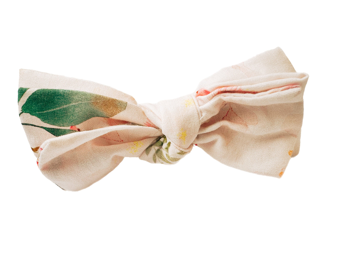 Three Little Bows Headband- Watercolor Camelia