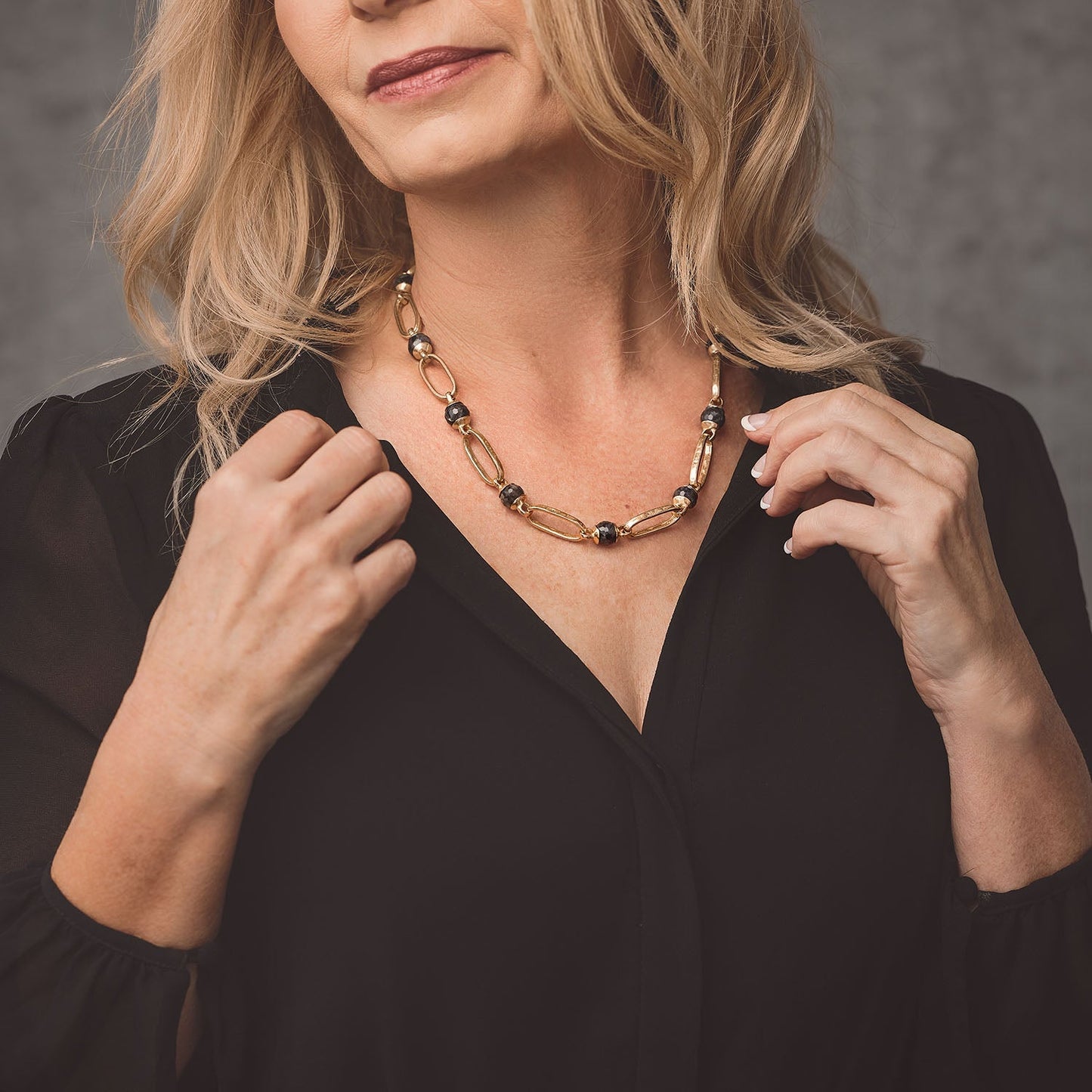 Stone Bronze Necklace