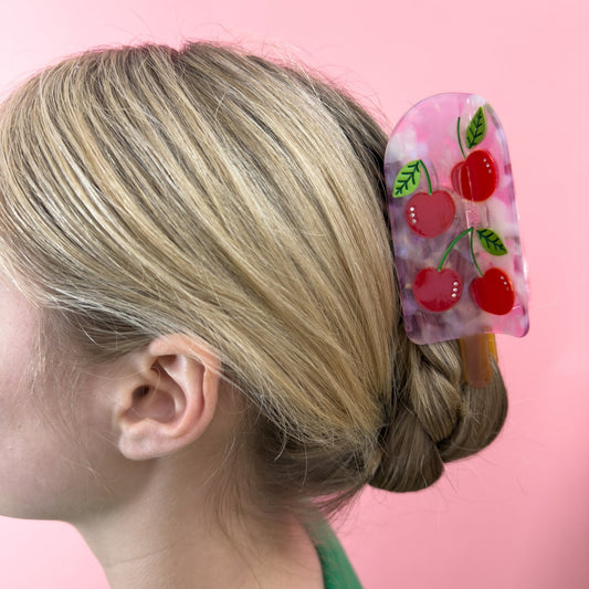 Cherry Popsicle Hair Claw