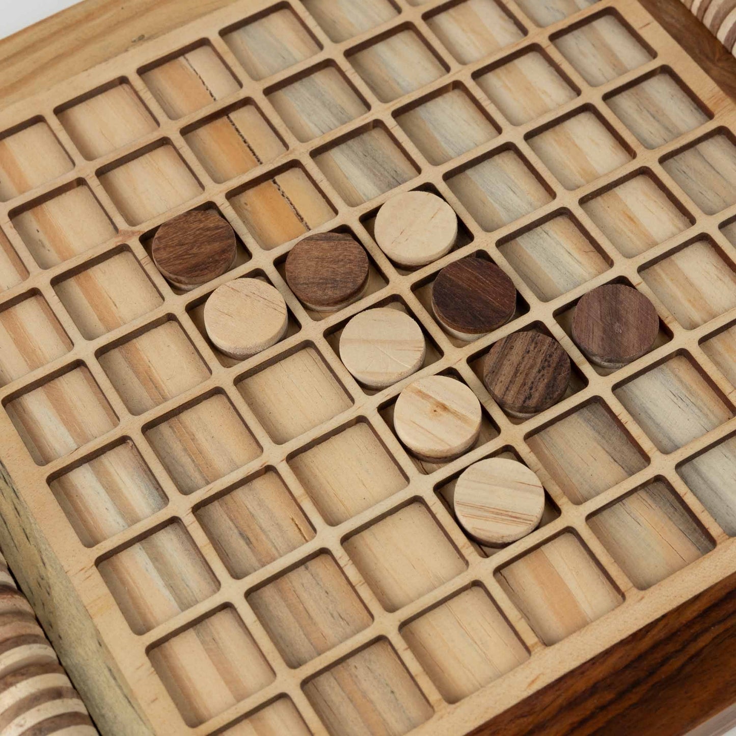 Handcarved Wood Reversi Game