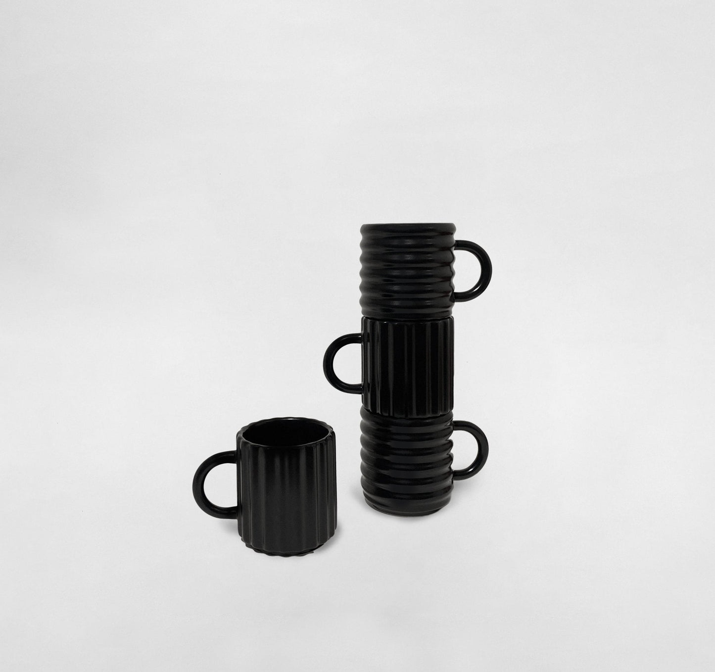 Exclusive Semi Gloss Black Mug Set of 2