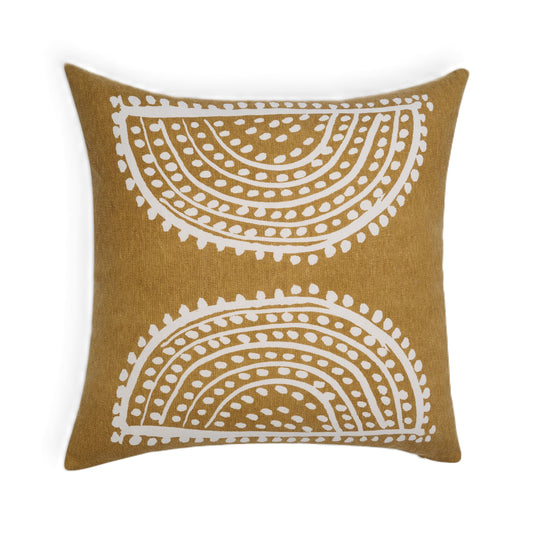Radiance oversized Sunburst motif print square pillow cover
