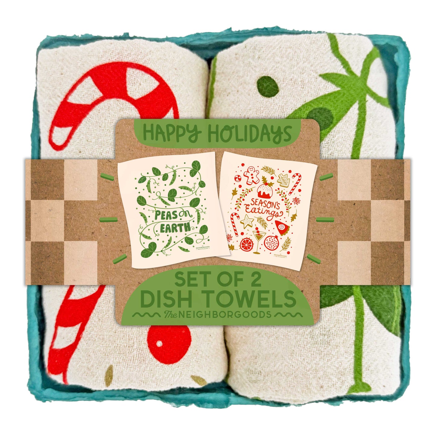Happy Holidays - Dish Towel Set of 2