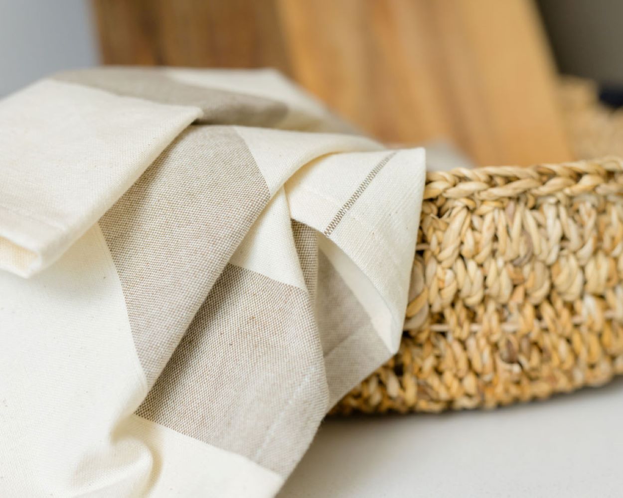 SAGE - Set of 2. Handwoven Kitchen Towels - Cotton - Fair Trade - Artisan Made