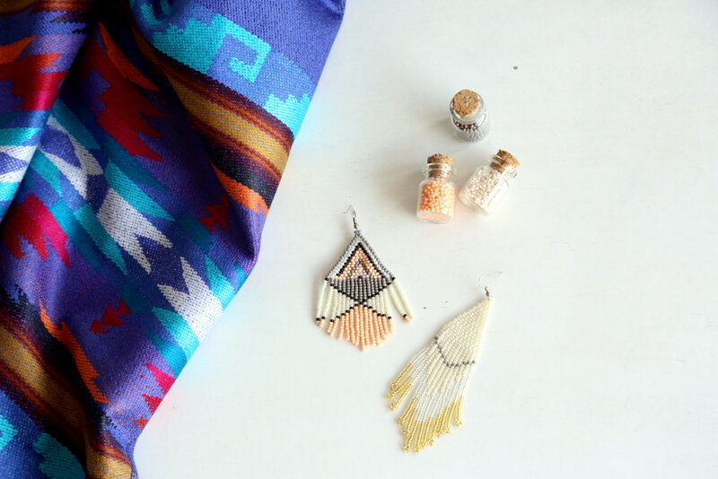 Peach Embera Earrings