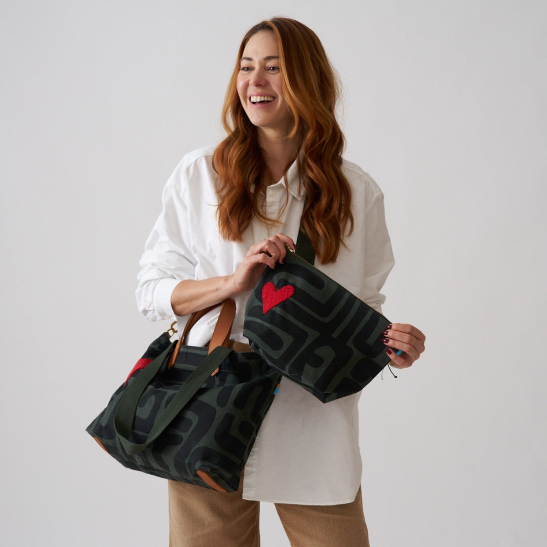 Commuter - Safari Kuba with Red Beaded Heart