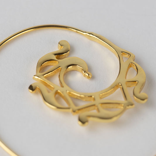 Katani Gold Swirl Hoop Earrings