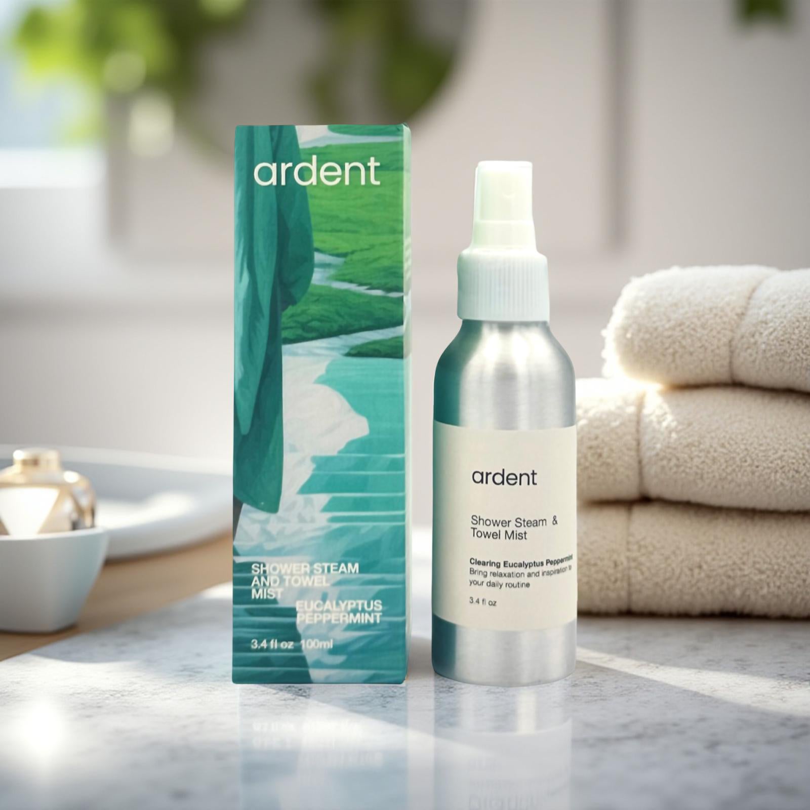 Towel and Shower Mist Eucalyptus Peppermint