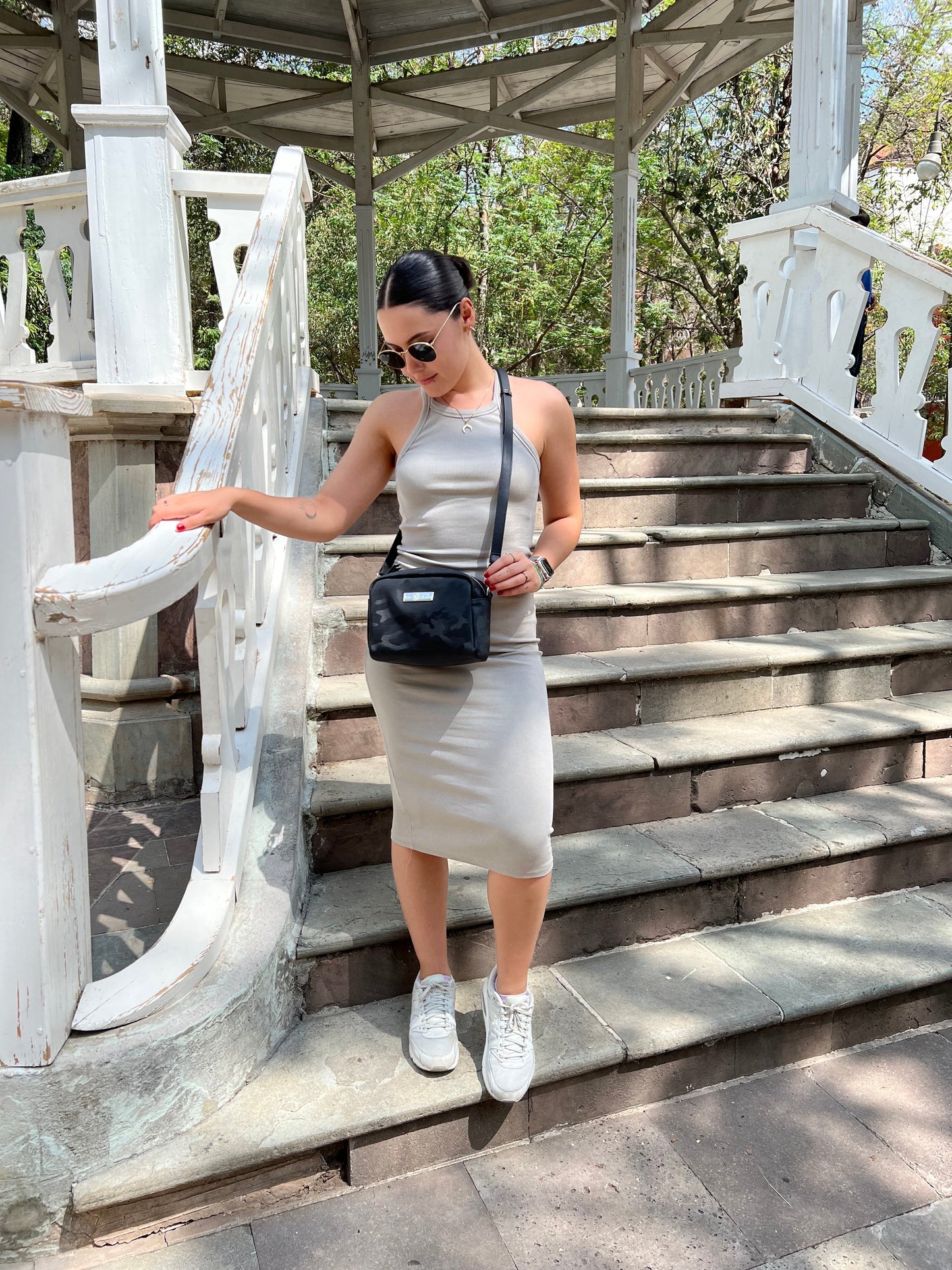 Ashley Camouflage Crossbody Camera Bag