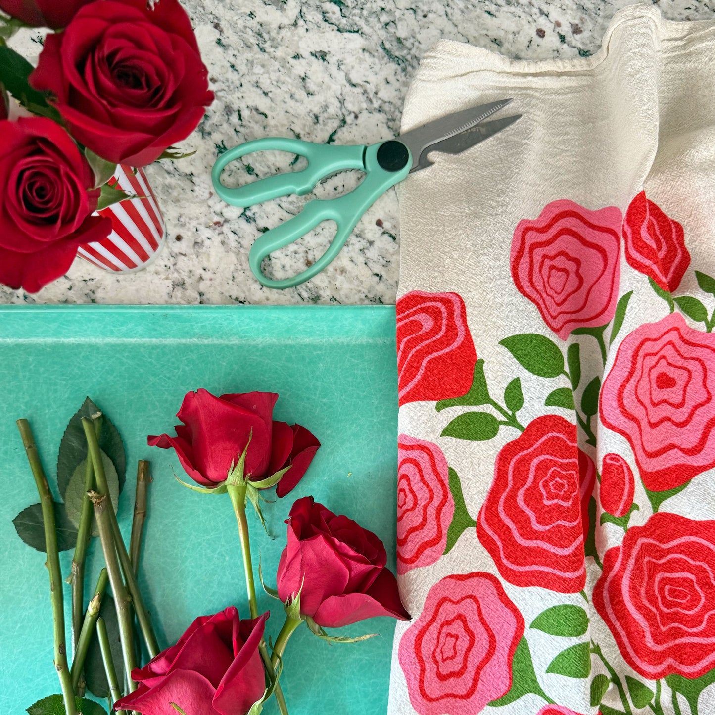 Roses Dish Towel