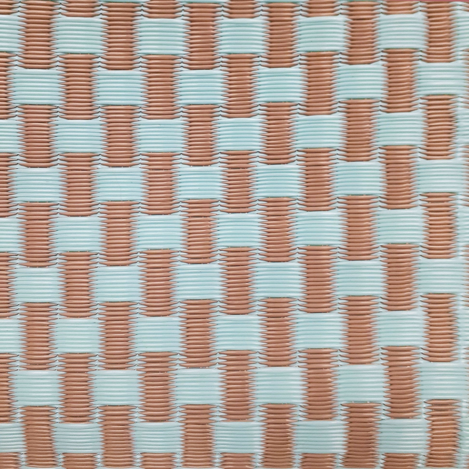Basket Weave Sand & Aqua