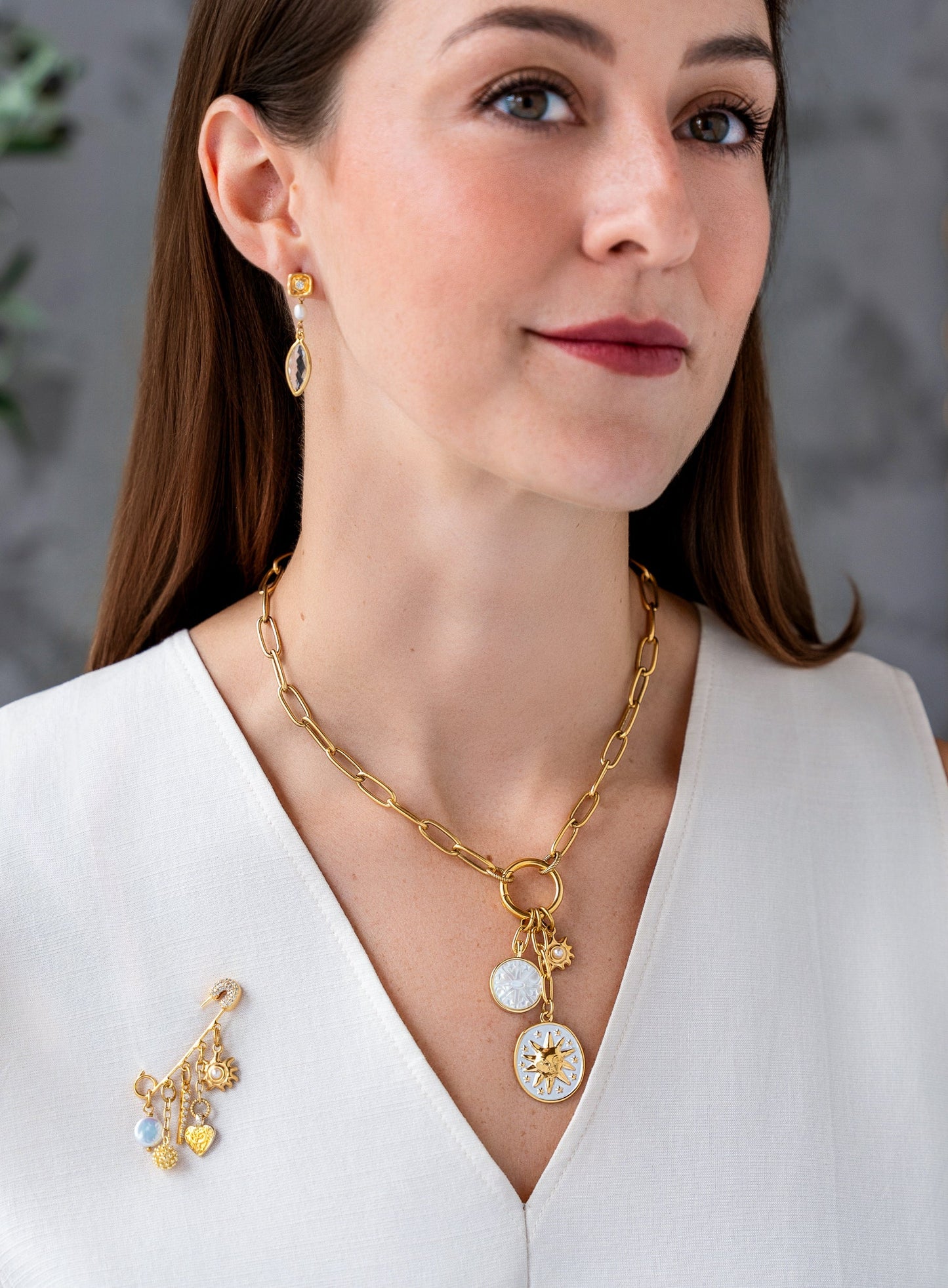 Celestial Charm Cluster Necklace