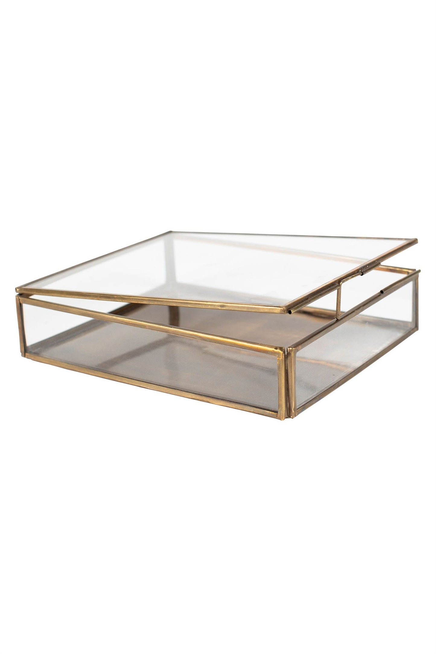 Antiqued Brass Keepsake Box