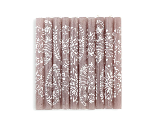 Henna Brown Painted Candles