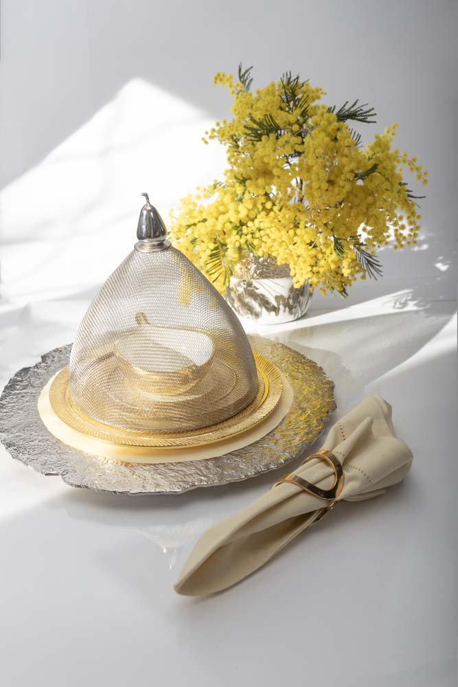 Feather Plates Gold/Oyster