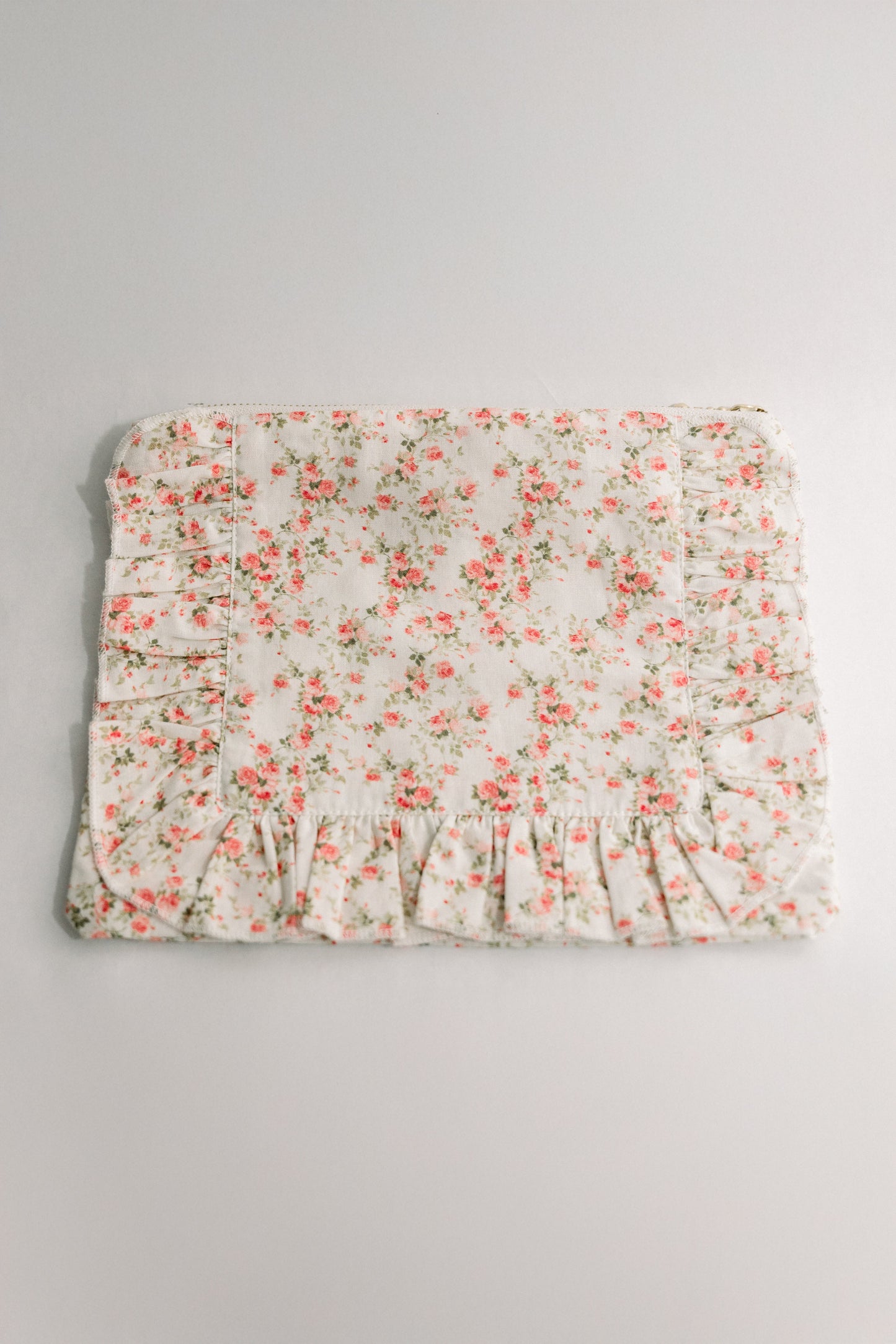 Vintage-Inspired Floral Pouch- Evening Primrose